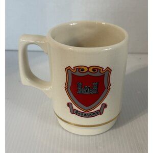 Essayons Emblem & Castle Ceramic Mug By George Ceramic Art Fayetteville NC VTG